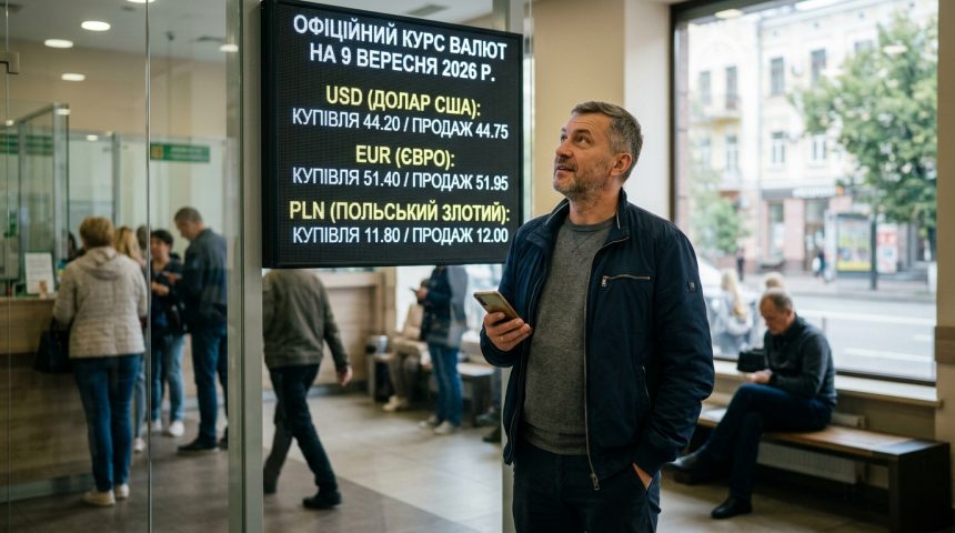 Курс валют на 9 вересня 2026 року: скільки коштують долар, євро та злотий