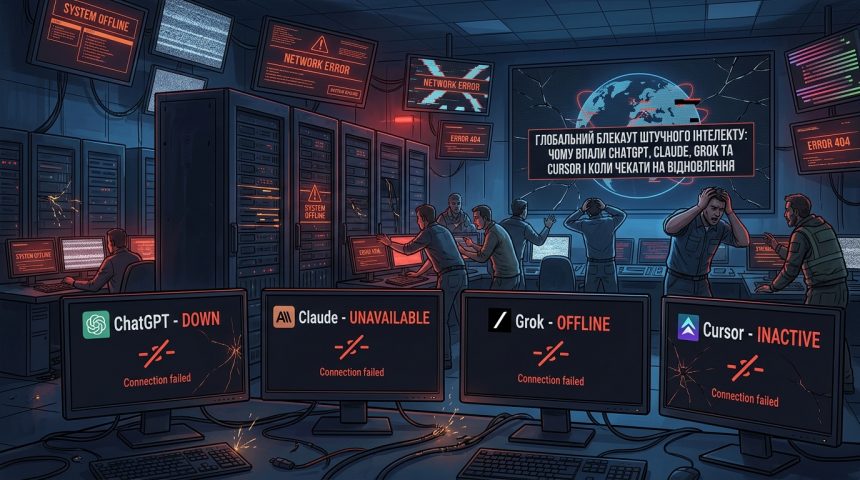 Чому впали ChatGPT, Claude, Grok і Cursor та коли вони запрацюють