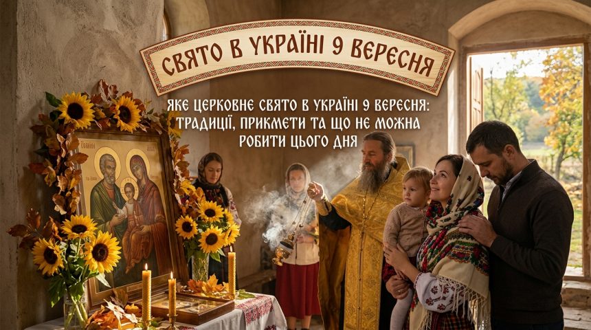 Яке церковне свято в Україні 9 вересня: традиції, прикмети та що не можна робити цього дня