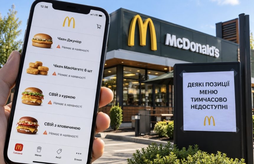 У McDonald's закінчилася їжа: що відомо про проблеми з поставками та недоступні позиції