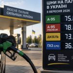 Ціни на бензин, дизель і газ в Україні 8 вересня 2026 року: скільки коштує пальне сьогодні