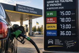 Ціни на бензин, дизель і газ в Україні 8 вересня 2026 року: скільки коштує пальне сьогодні