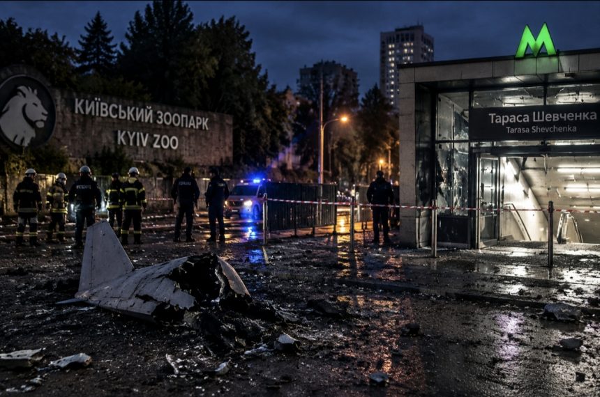 Як працює метро Тараса Шевченка після атаки на Київ та що відомо про падіння Шахеда біля зоопарку