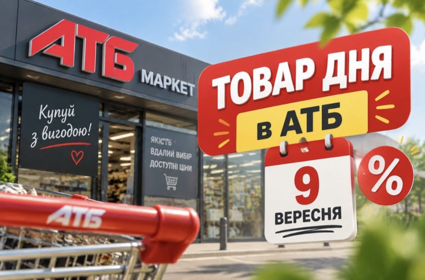 Товар дня в АТБ 9 вересня 2026: які продукти можна купити зі знижкою до 50%