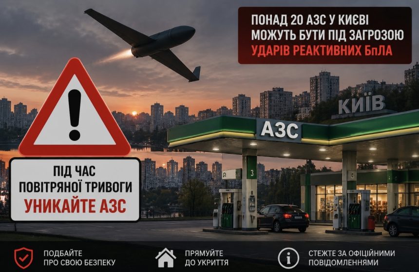 Понад 20 АЗС у столиці можуть бути під загрозою ударів БпЛА