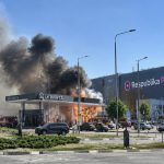 У Києві показали відео атаки «Шахеда» на АЗС біля Respublika Park