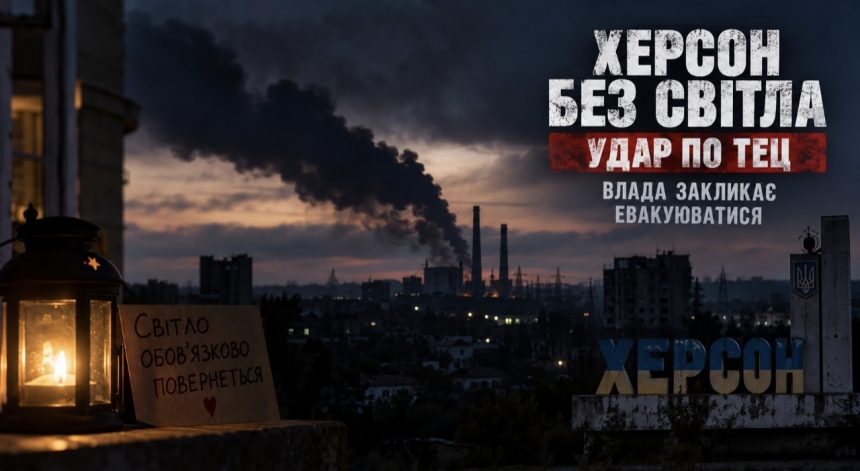 Блекаут у Херсоні — що сталося з ТЕЦ і чому влада закликає жителів евакуюватися