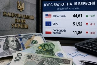 Курс валют на 15 вересня 2026 року: скільки коштують долар, євро та злотий