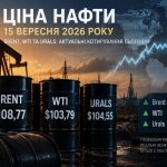 Ціна нафти 15 вересня 2026 року: скільки коштують Brent, WTI та Urals сьогодні
