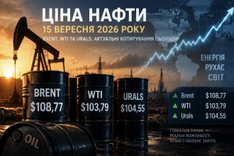 Ціна нафти 15 вересня 2026 року: скільки коштують Brent, WTI та Urals сьогодні