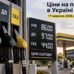 Ціни на бензин, дизель і газ в Україні 17 вересня 2026 року: скільки коштує пальне сьогодні
