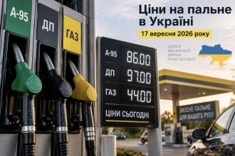 Ціни на бензин, дизель і газ в Україні 17 вересня 2026 року: скільки коштує пальне сьогодні