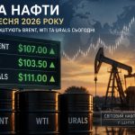Ціна нафти 17 вересня 2026 року: скільки коштують Brent, WTI та Urals сьогодні