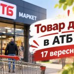 Товар дня та акції в АТБ 17 вересня 2026: що можна купити зі знижкою до -50% лише сьогодні