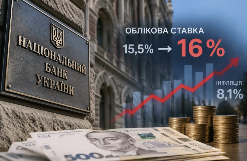 Облікова ставка НБУ зросла до 16% — причини рішення та як це вплине на українців