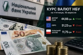 Курс валют на 18 вересня 2026 року: скільки коштують долар, євро та злотий