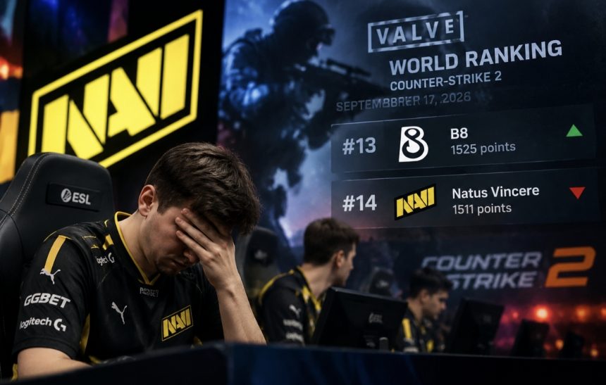 NAVI опустилися на 14-те місце рейтингу Valve та втратили статус топ-1 команди України