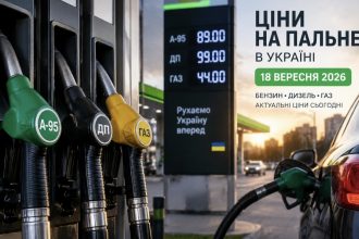 Ціни на бензин, дизель і газ в Україні 18 вересня 2026 року: скільки коштує пальне сьогодні