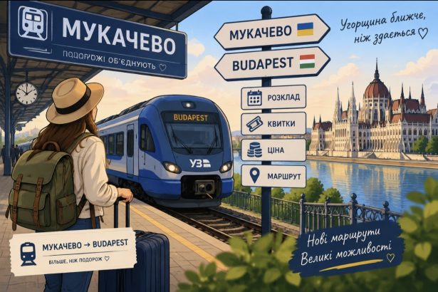 Потяг №33 Мукачево – Будапешт 2026: актуальний розклад, ціна квитків, маршрут, час у дорозі та як доїхати до Угорщини без пересадок