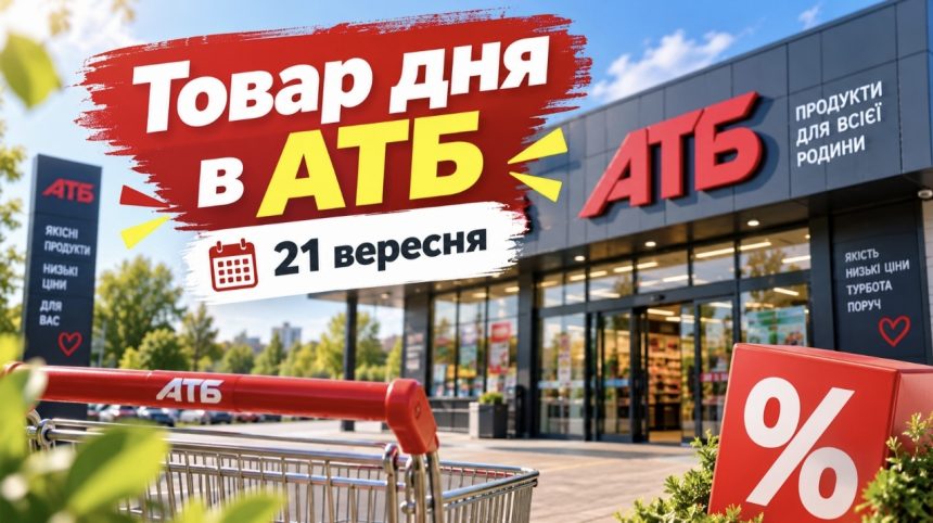 Товар дня та акції в АТБ 21 вересня 2026: що можна купити зі знижкою до -50% лише сьогодні
