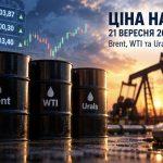 Ціна нафти 21 вересня 2026 року: скільки коштують Brent, WTI та Urals сьогодні