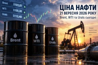 Ціна нафти 21 вересня 2026 року: скільки коштують Brent, WTI та Urals сьогодні
