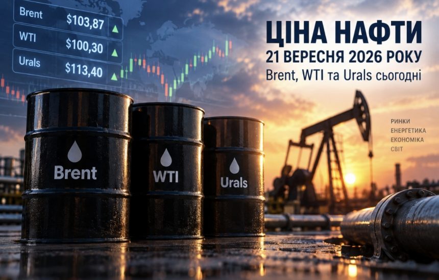 Ціна нафти 21 вересня 2026 року: скільки коштують Brent, WTI та Urals сьогодні