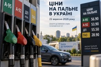 Ціни на бензин, дизель і газ в Україні 22 вересня 2026 року: скільки коштує пальне сьогодні