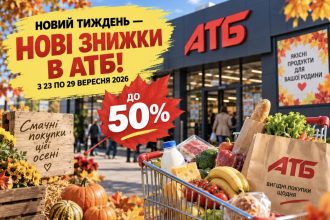 АТБ запускає осінні знижки до 50%: що варто купити з 23 по 29 вересня