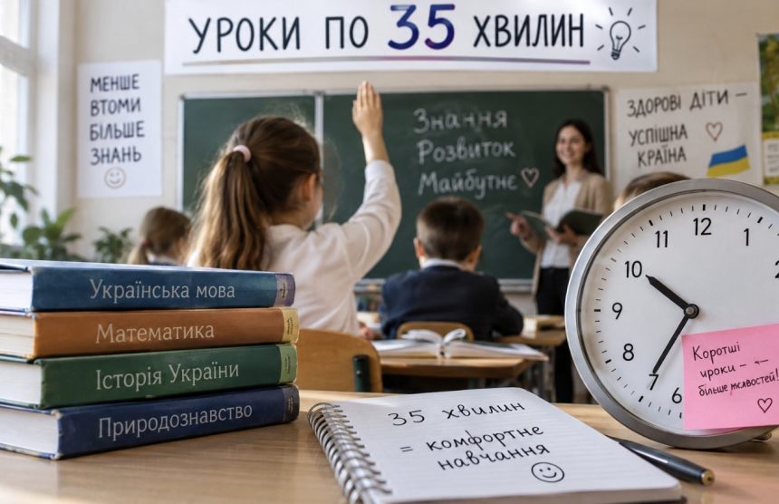 У школах дозволили скорочувати уроки до 35 хвилин: що зміниться для учнів у 2026 році