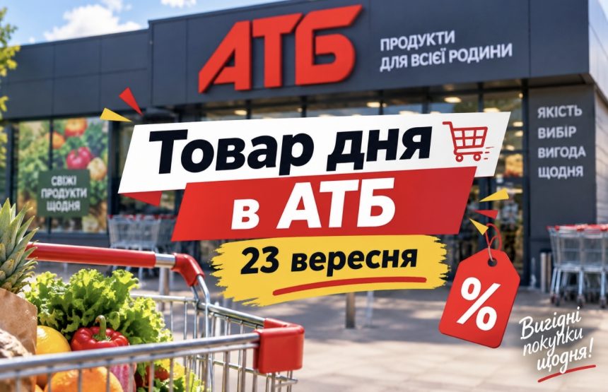 Товар дня та акції в АТБ 23 вересня 2026: що можна купити зі знижкою до -50% лише сьогодні