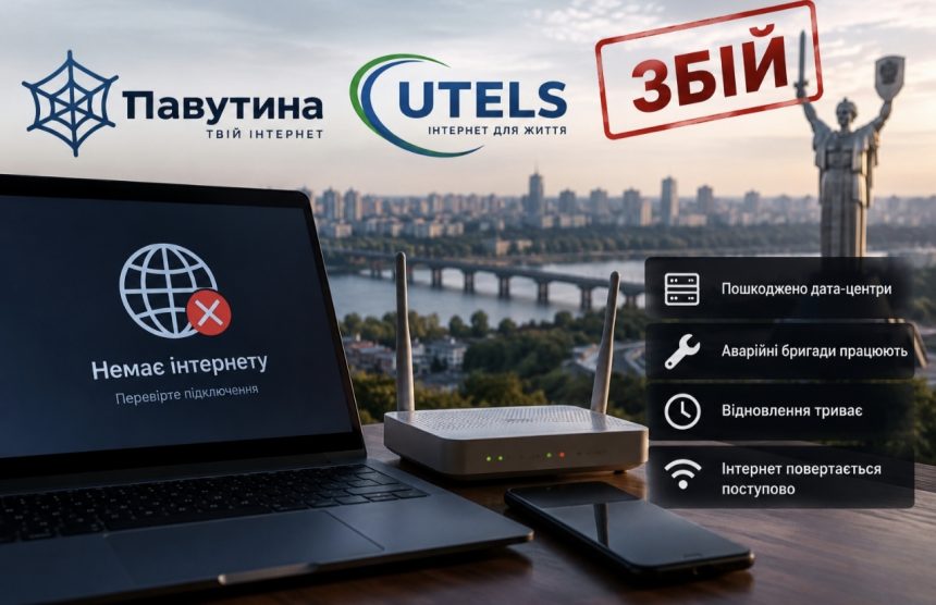Чому немає інтернету в Києві сьогодні та коли відновлять зв’язок