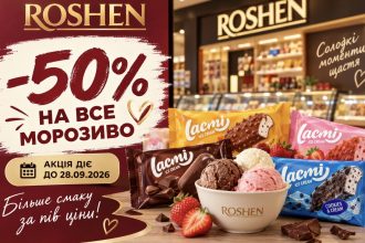 Акція ROSHEN на все морозиво: до якого числа діє знижка -50%