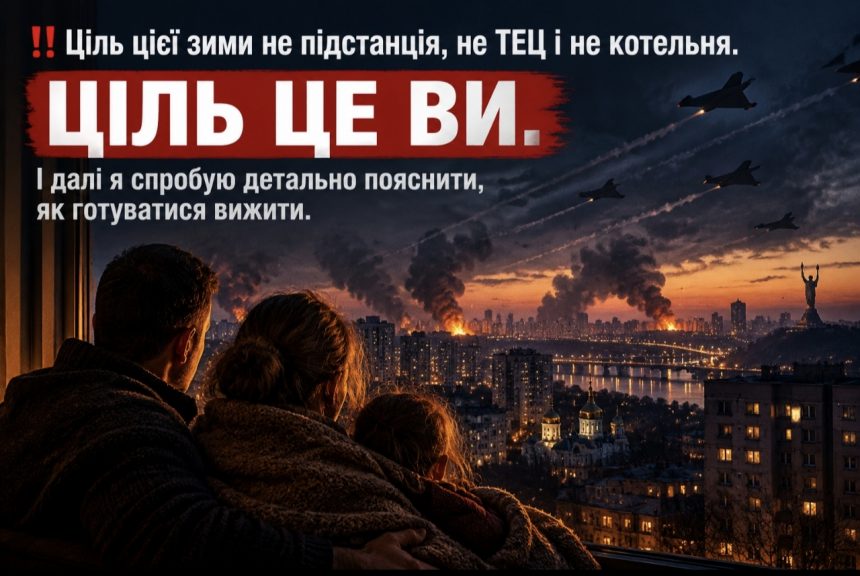 Ціль цієї зими не підстанція, не ТЕЦ і не котельня. Ціль це ви, — Юрій Гончаренко