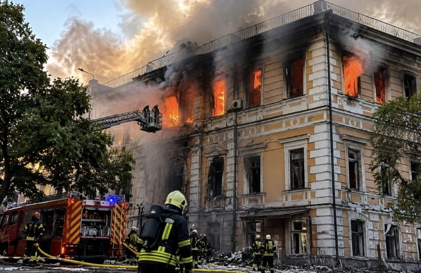 Приліт у Національну академію наук у Києві — будівля загорілася, є загиблі та постраждалі