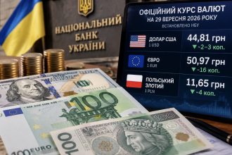 Курс валют на 29 вересня 2026 року: скільки коштують долар, євро та злотий