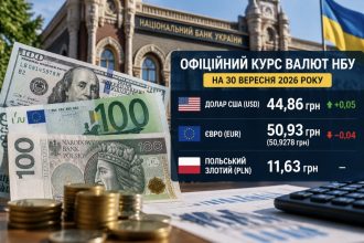 Курс валют на 30 вересня 2026 року: скільки коштують долар, євро та злотий