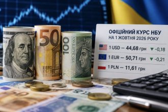 Курс валют на 1 жовтня 2026 року змінився на користь гривні.
