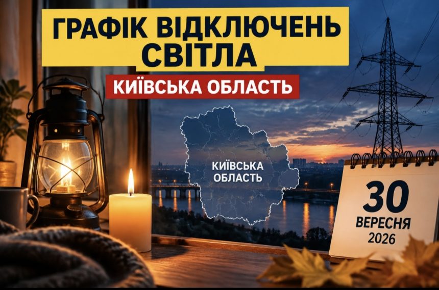 Графіки відключення світла в Київській області: де та коли не буде електроенергії 30 вересня