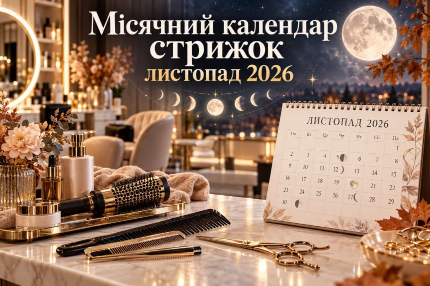Місячний календар стрижок листопад 2026: найкращі дні для стрижки та догляду за волоссям
