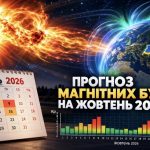 Магнітні бурі у жовтні 2026 року: календар небезпечних днів та прогноз для України