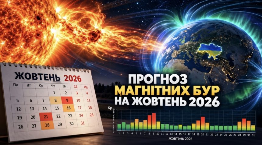 Магнітні бурі у жовтні 2026 року: календар небезпечних днів та прогноз для України
