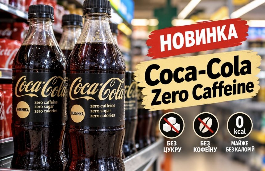 Нова Coca-Cola Zero Caffeine з’явилася в Україні: скільки коштує та де купити