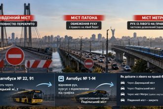 У Києві перекрили Південний міст: як доїхати з лівого берега на правий 2 жовтня