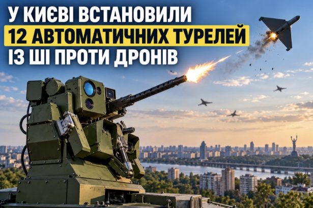 У Києві встановили 12 турелей із ШІ проти «Шахедів»: як працює Sky Sentinel і чому не можна стояти біля вікон