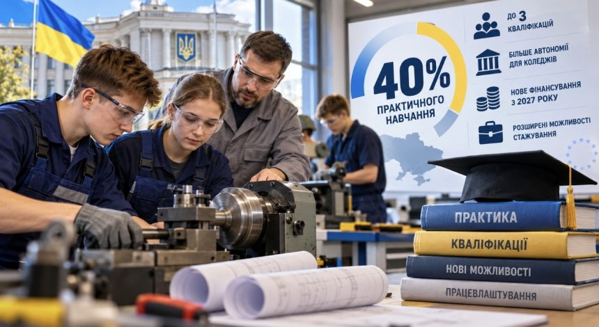 Що зміниться у професійній освіті в Україні: скільки буде практики та які нові правила запровадять