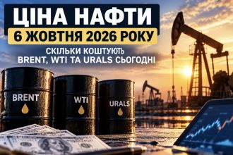 Ціна нафти 6 жовтня 2026 року: скільки коштують Brent, WTI та Urals сьогодні