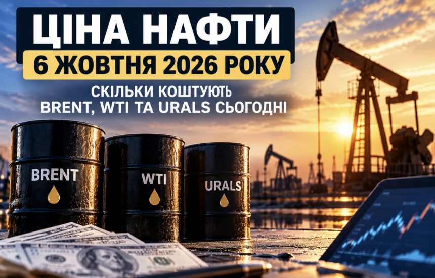 Ціна нафти 6 жовтня 2026 року: скільки коштують Brent, WTI та Urals сьогодні