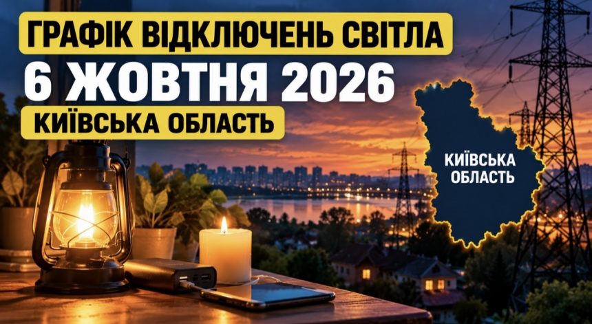 Відключення світла в Київській області 6 жовтня: графік по чергах та години без електроенергії