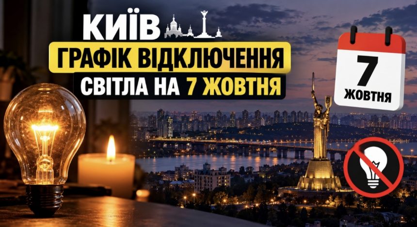 Коли не буде світла в Києві 7 жовтня: повний графік відключень за групами